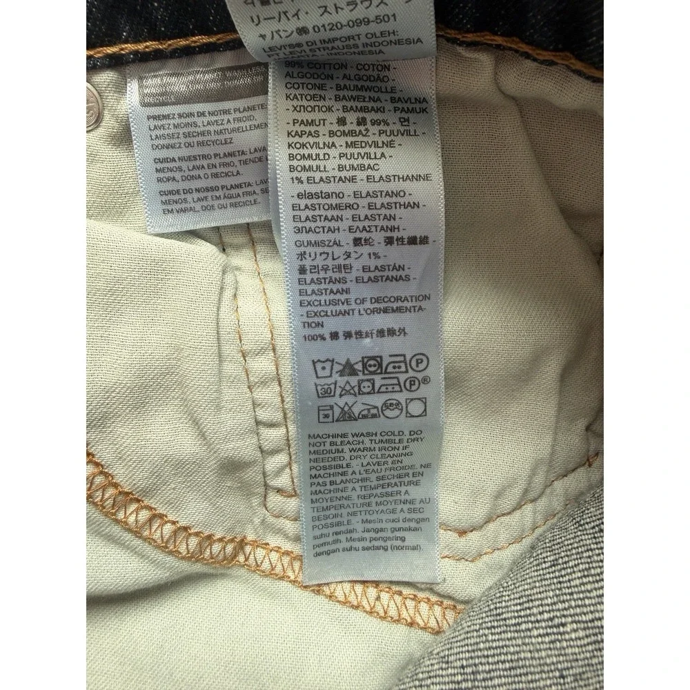 Levi's Men's 505 Regular Fit Straight Leg Jeans Dark Wash 40x32 Denim Mid Rise